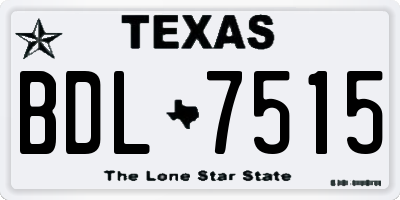 TX license plate BDL7515