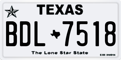 TX license plate BDL7518