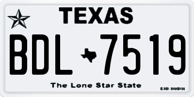 TX license plate BDL7519