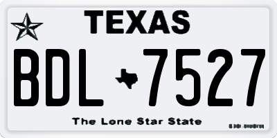 TX license plate BDL7527