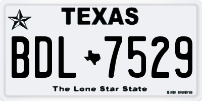 TX license plate BDL7529