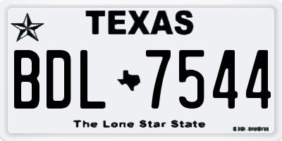 TX license plate BDL7544