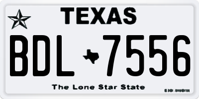 TX license plate BDL7556