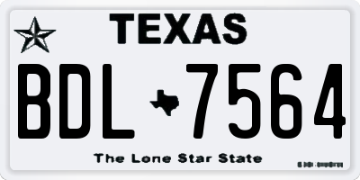 TX license plate BDL7564