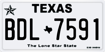 TX license plate BDL7591