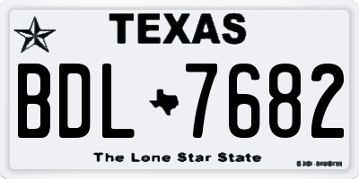 TX license plate BDL7682