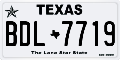 TX license plate BDL7719