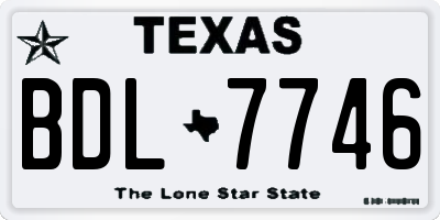 TX license plate BDL7746