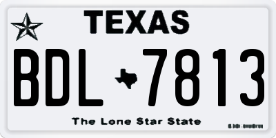 TX license plate BDL7813