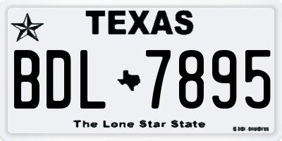 TX license plate BDL7895
