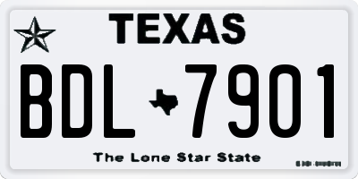TX license plate BDL7901