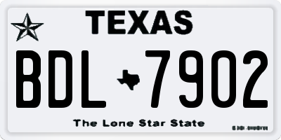TX license plate BDL7902