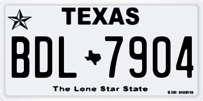 TX license plate BDL7904