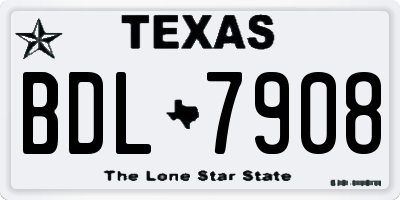 TX license plate BDL7908