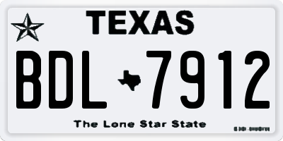 TX license plate BDL7912