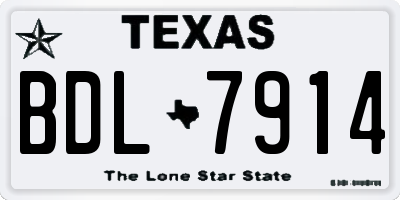 TX license plate BDL7914