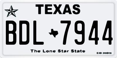 TX license plate BDL7944