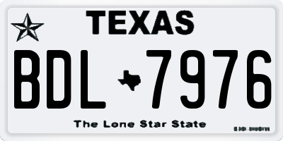 TX license plate BDL7976