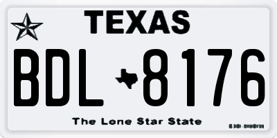 TX license plate BDL8176