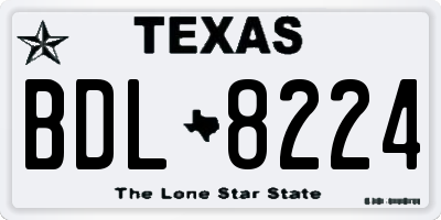 TX license plate BDL8224