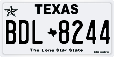 TX license plate BDL8244