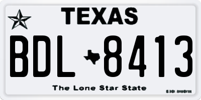 TX license plate BDL8413