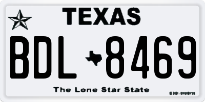 TX license plate BDL8469