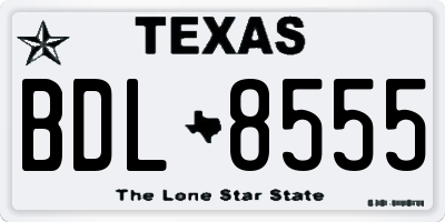 TX license plate BDL8555