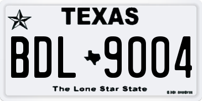 TX license plate BDL9004