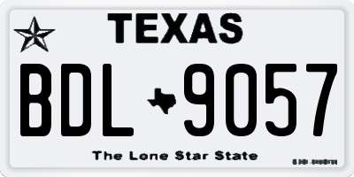 TX license plate BDL9057
