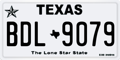 TX license plate BDL9079