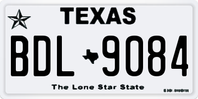 TX license plate BDL9084