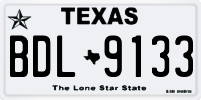 TX license plate BDL9133