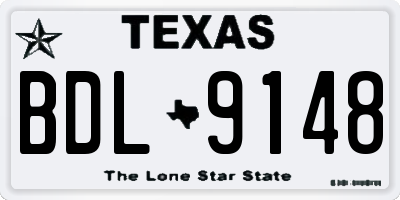 TX license plate BDL9148