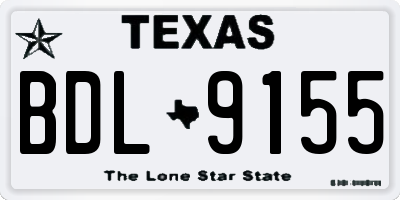 TX license plate BDL9155