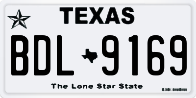 TX license plate BDL9169