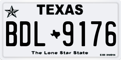 TX license plate BDL9176