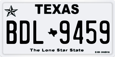 TX license plate BDL9459