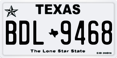 TX license plate BDL9468