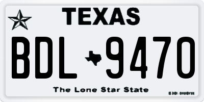 TX license plate BDL9470