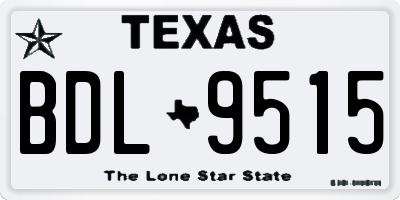 TX license plate BDL9515