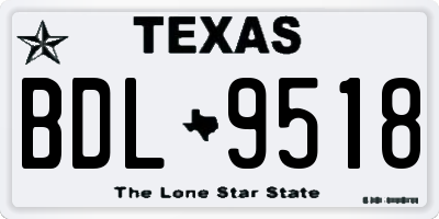 TX license plate BDL9518