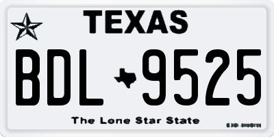 TX license plate BDL9525