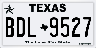 TX license plate BDL9527