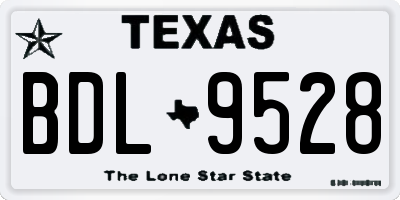 TX license plate BDL9528