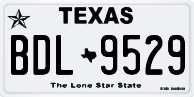 TX license plate BDL9529
