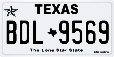 TX license plate BDL9569