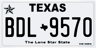 TX license plate BDL9570