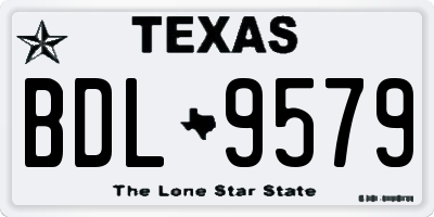 TX license plate BDL9579