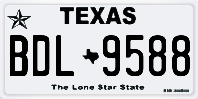 TX license plate BDL9588